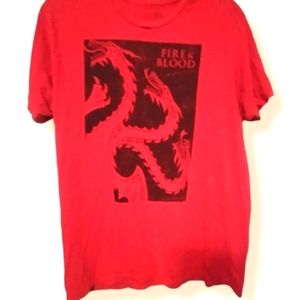 Game of Thrones L red fire & blood tee